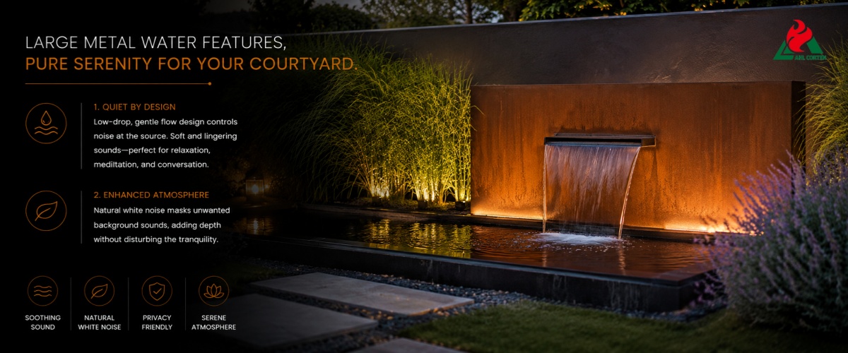 Why are Large Metal Water Features Ideal for Serene Courtyards